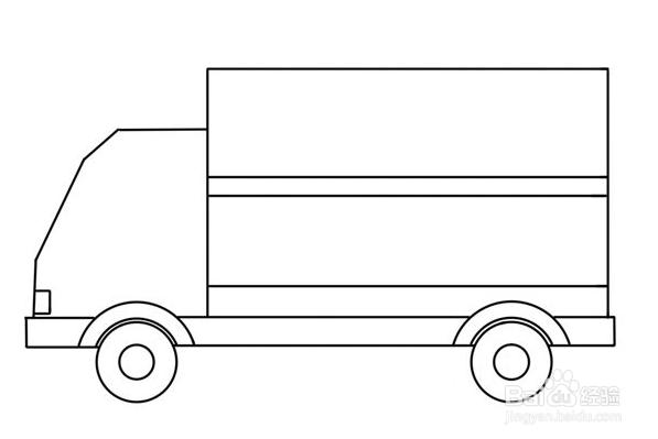 厢式货车的简笔画图片