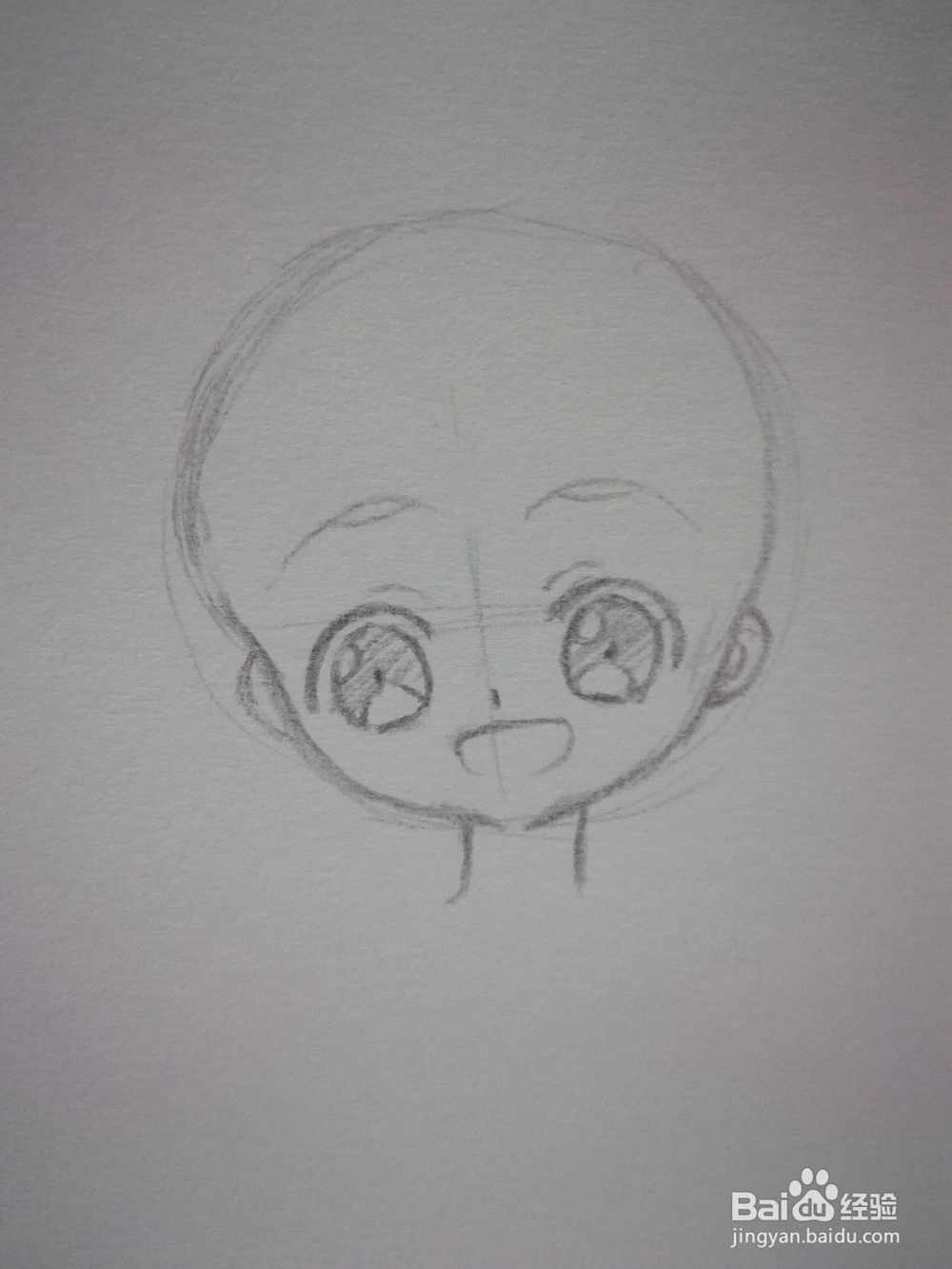 开心的动漫人物线稿手绘教程