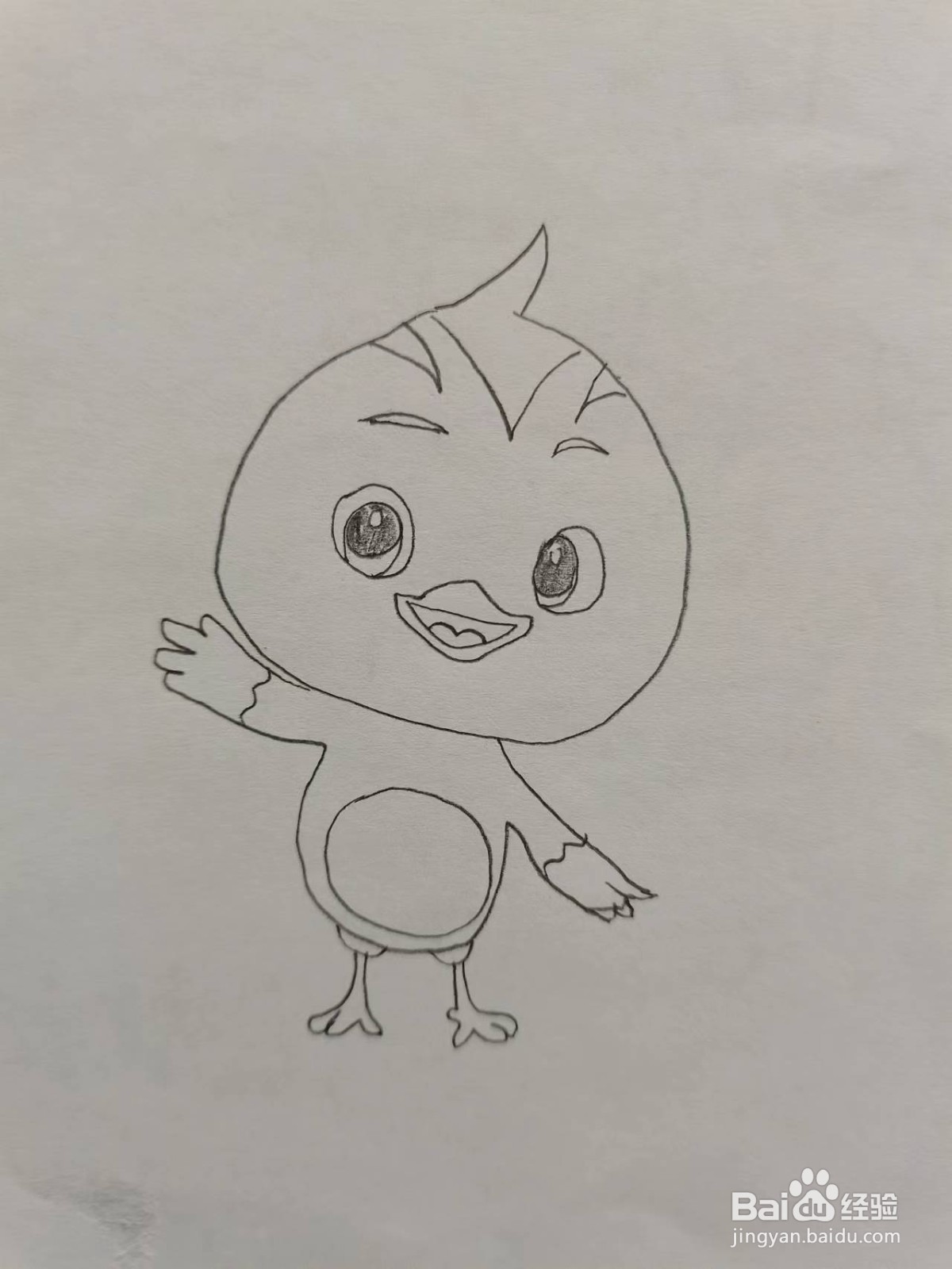 萌鸡小队里面的小蓝鸡怎么画