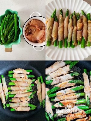 减肥鸡胸肉芦笋卷