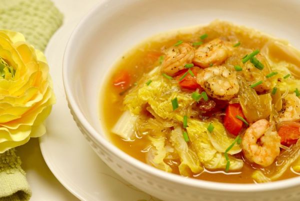 上汤鲜虾娃娃菜