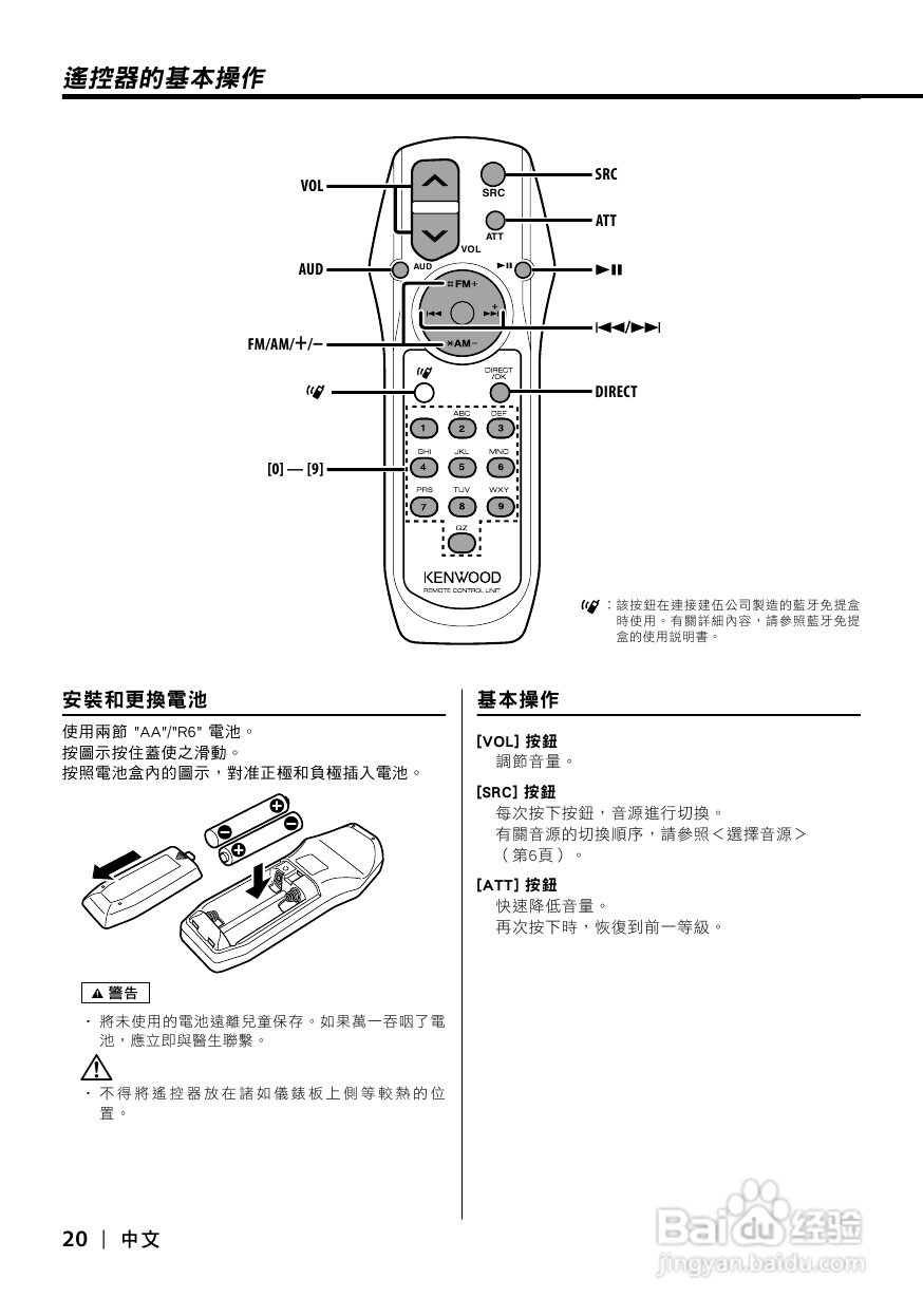 KENWOOD KDC-MP6036 CD接收机使用说明书:[1]