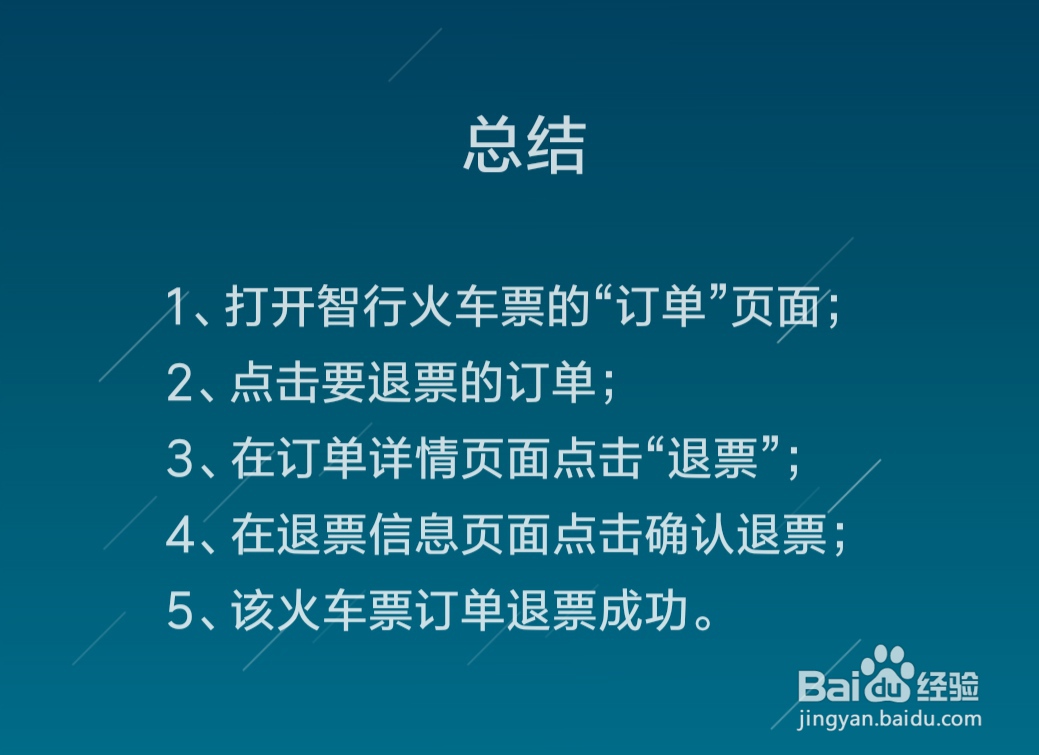 智行火车票怎么退票