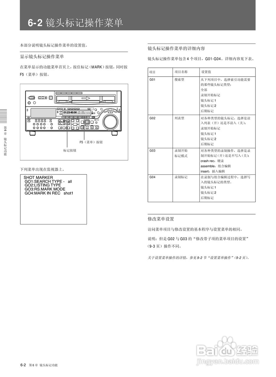 索尼HDW-2000数字摄录一体机使用说明书:[7]