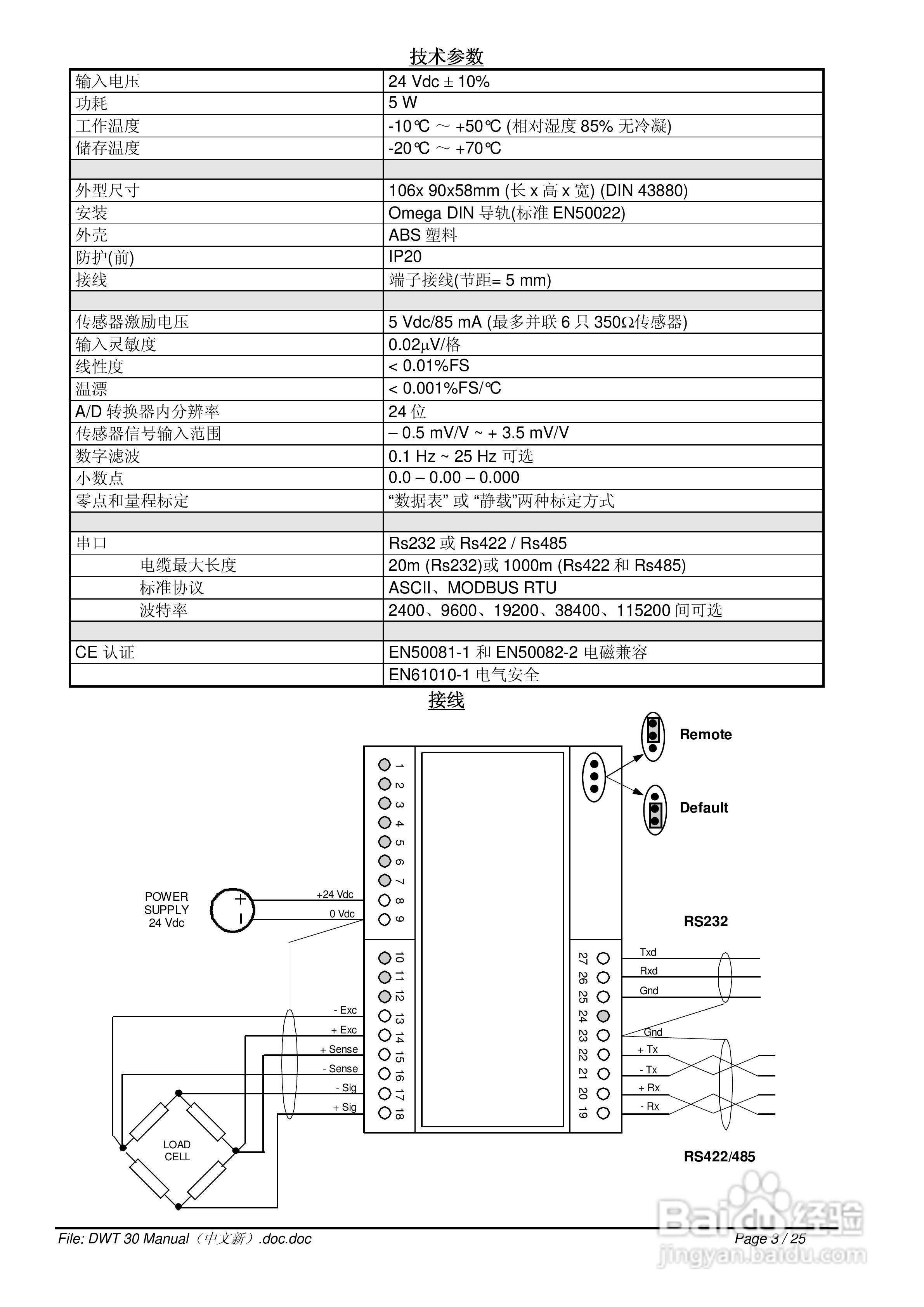 DWT30数字式称重变送器说明书:[1]