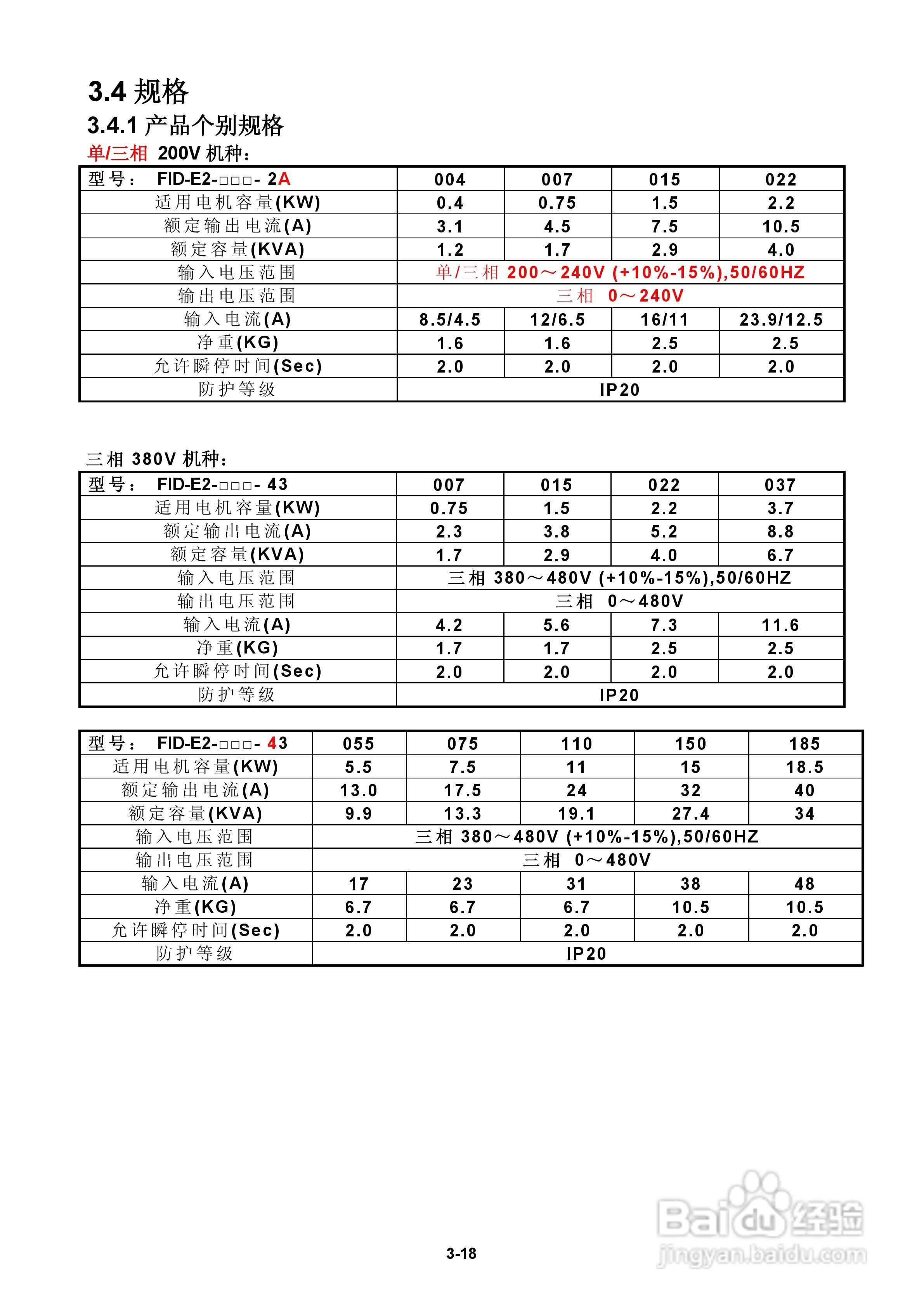 FATEK FID-E2-425-43变频器使用手册:[3]