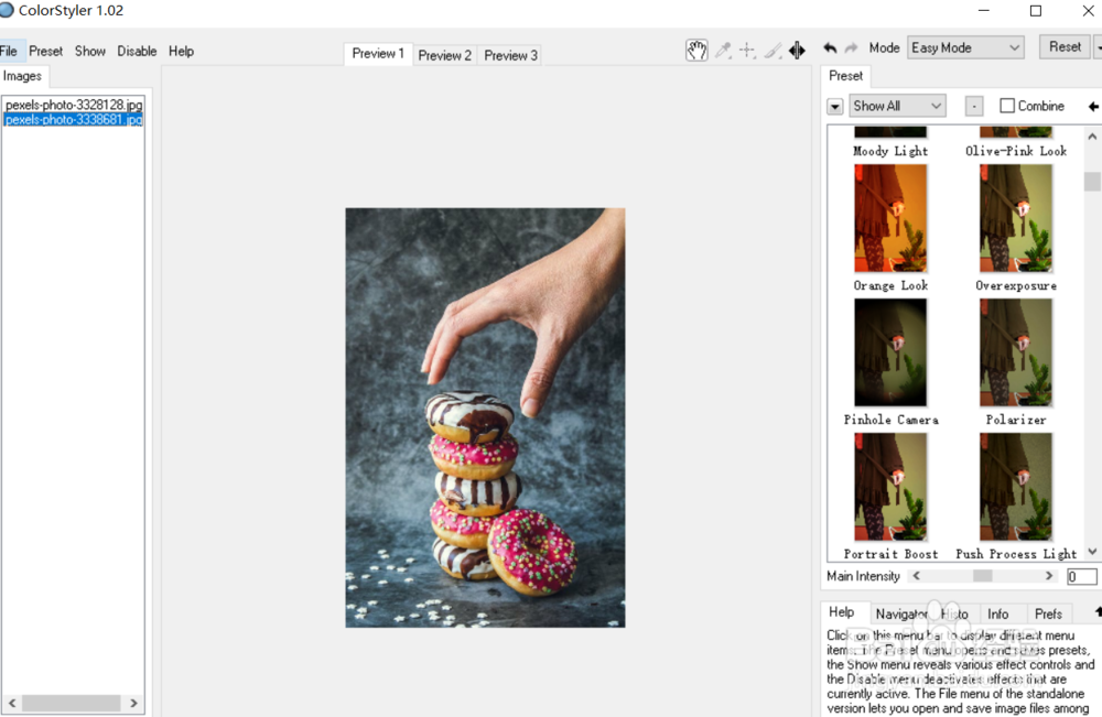怎么使用colorstyle的gold look滤镜效果？