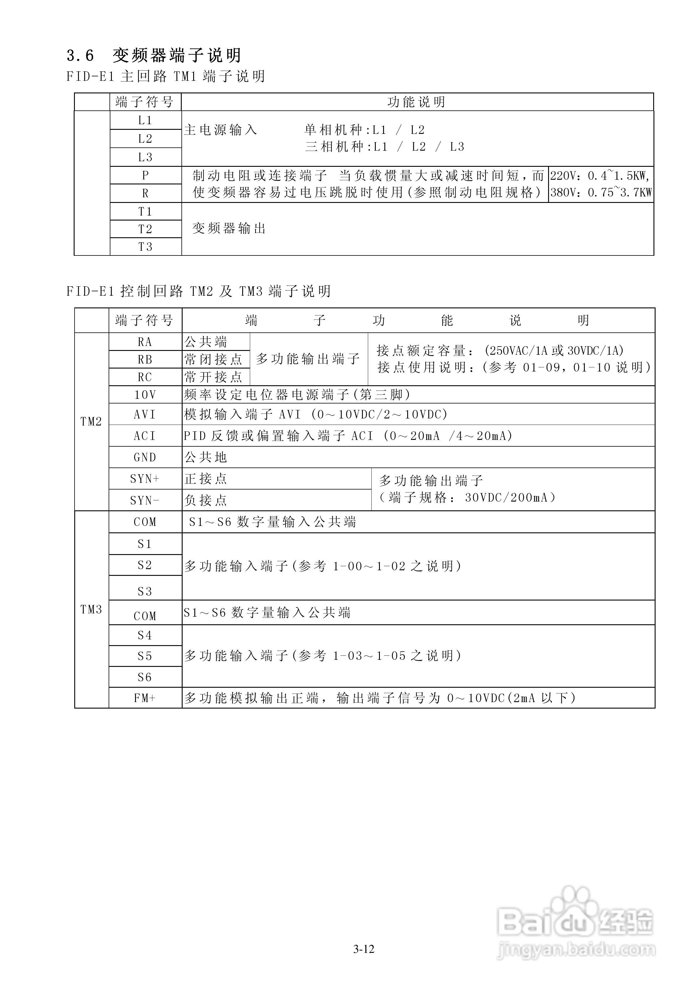 FATEK FID-E1-004-23变频器使用说明书:[3]