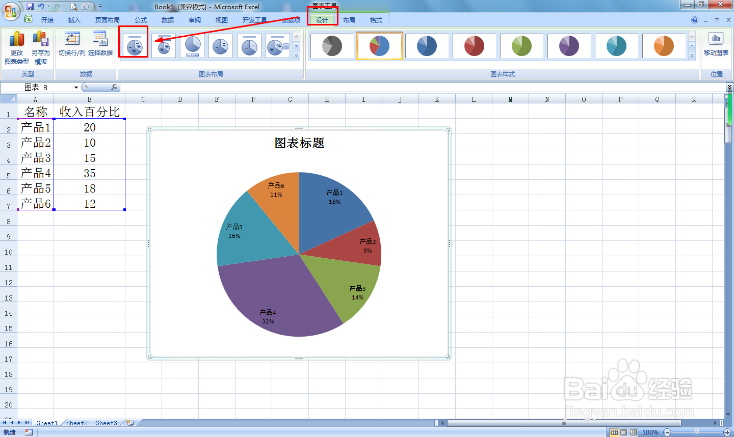 三维图表怎样修改成二维并设置不同布局和样式