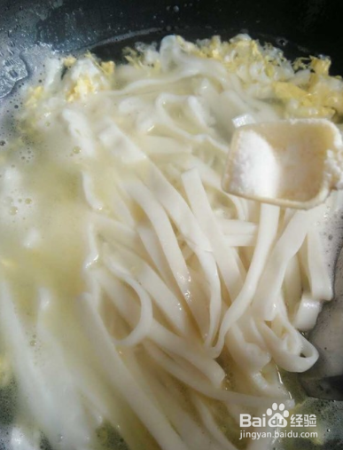 生菜蛋汤米面的做法