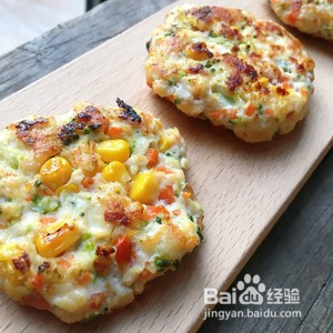 鸡胸肉豆腐蔬菜饼的做法