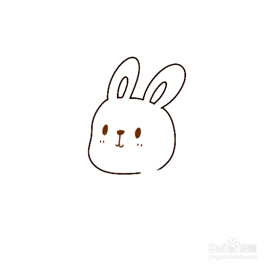 如何画手卡通兔子的简笔画?