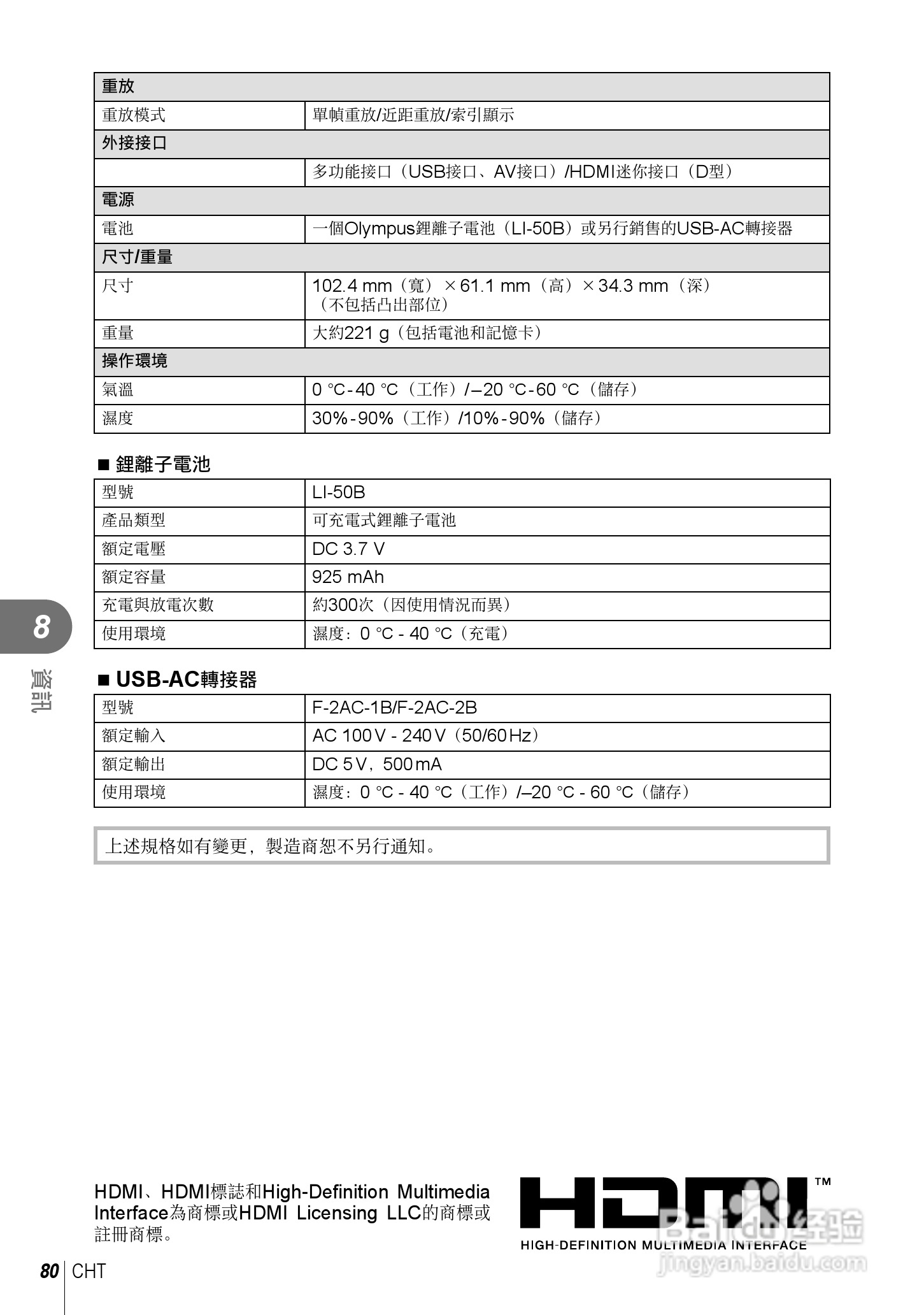 奥林巴斯XZ-10数码相机说明书:[8]