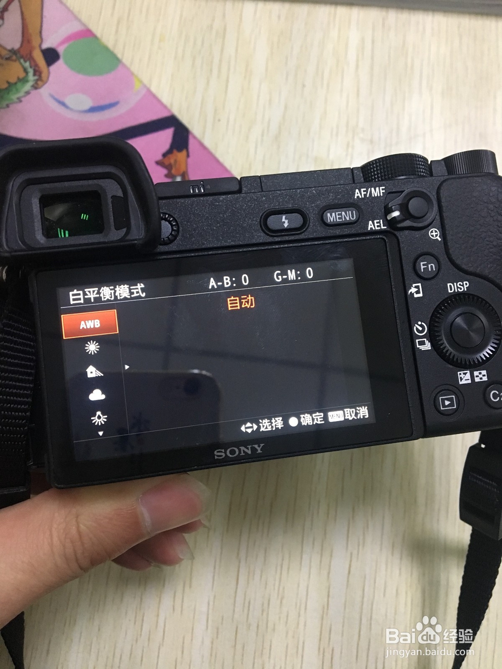 索尼6300怎么设置白平衡