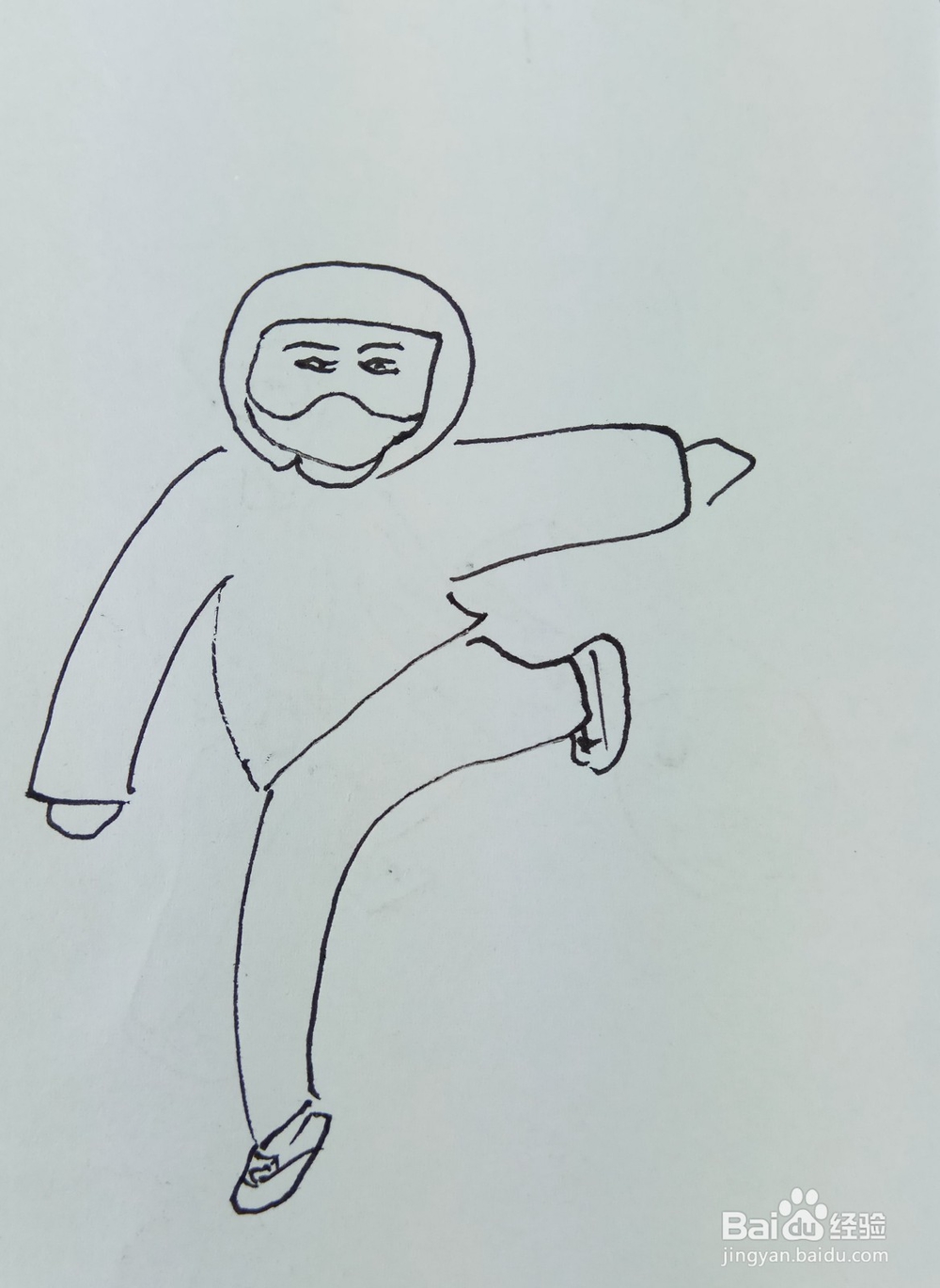 怎样画简笔画“带头盔的小孩”