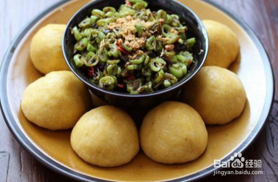 榄菜豆角窝窝头怎么做