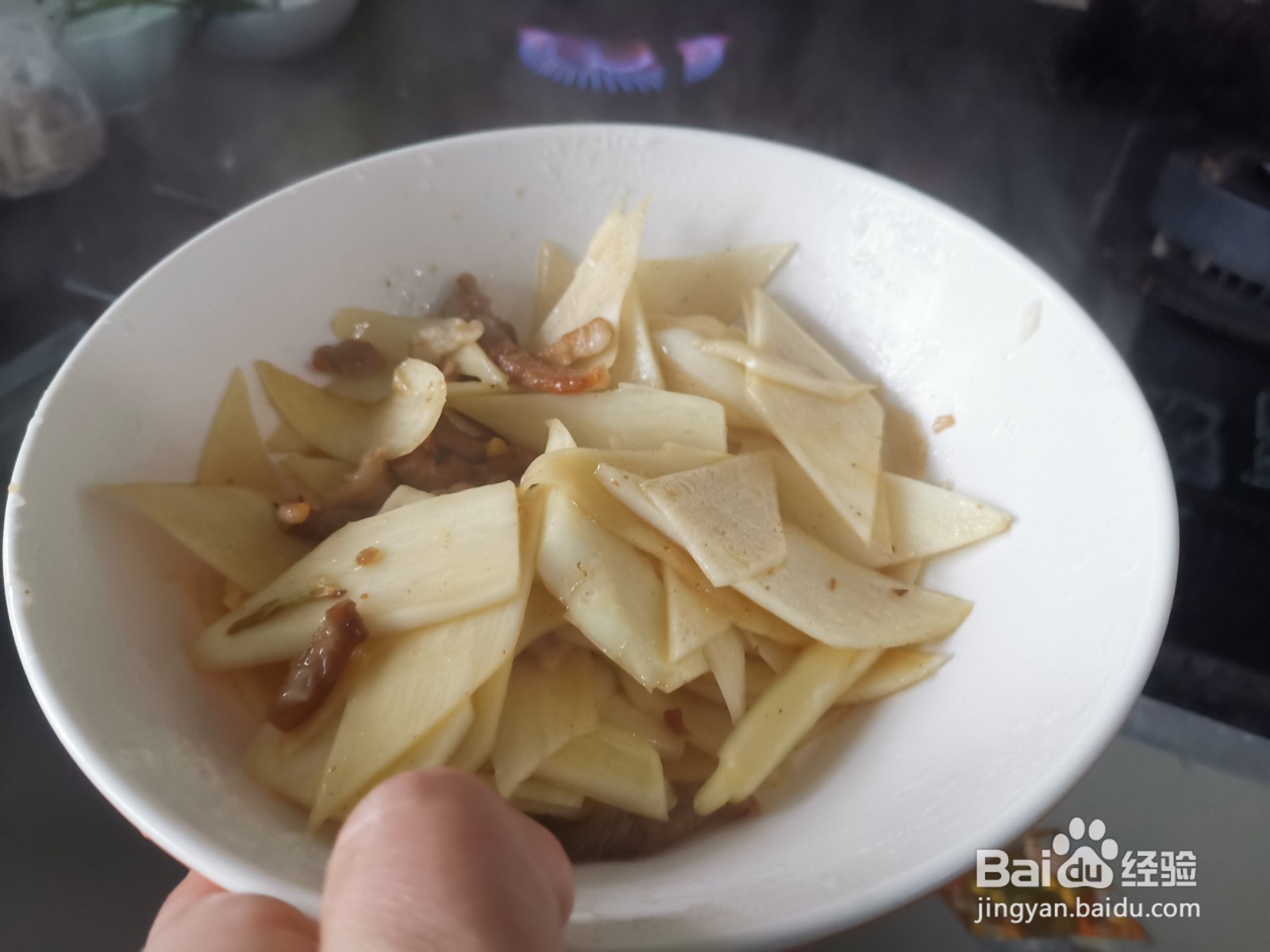 肉丝炒茭白片