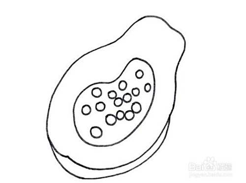 木瓜简笔画怎么画?