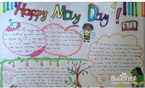 五一劳动节的英语手抄报怎么画?