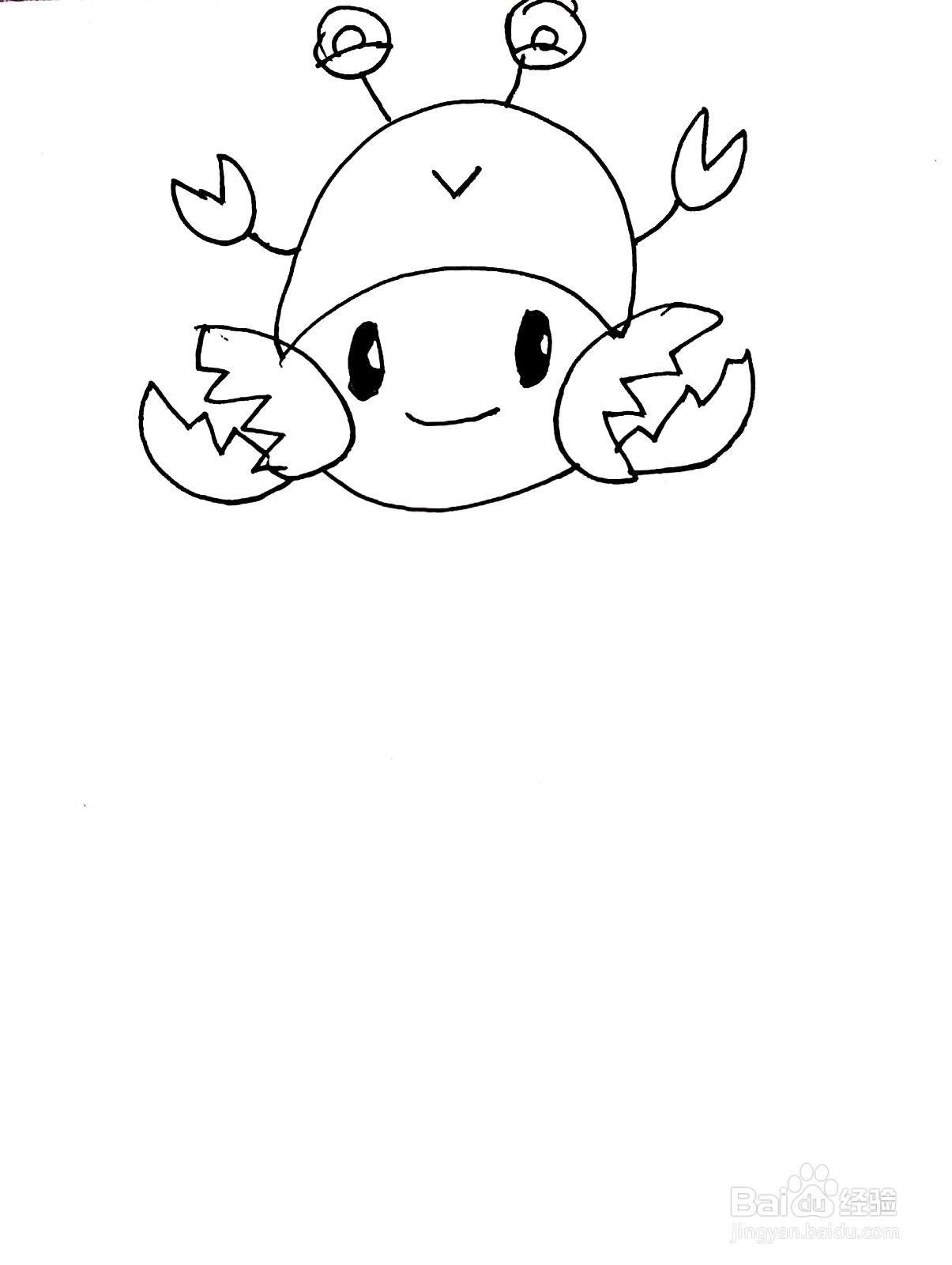 巨蟹座简笔画 卡通图片