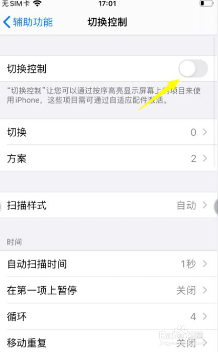 怎么开启苹果手机切换控制功能？