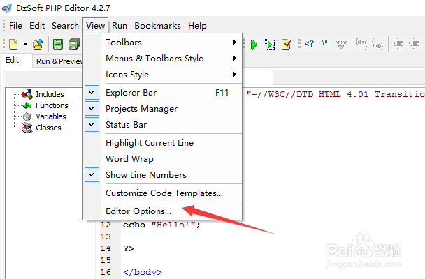 DzSoft PHP Editor怎么设置自动缩进模式