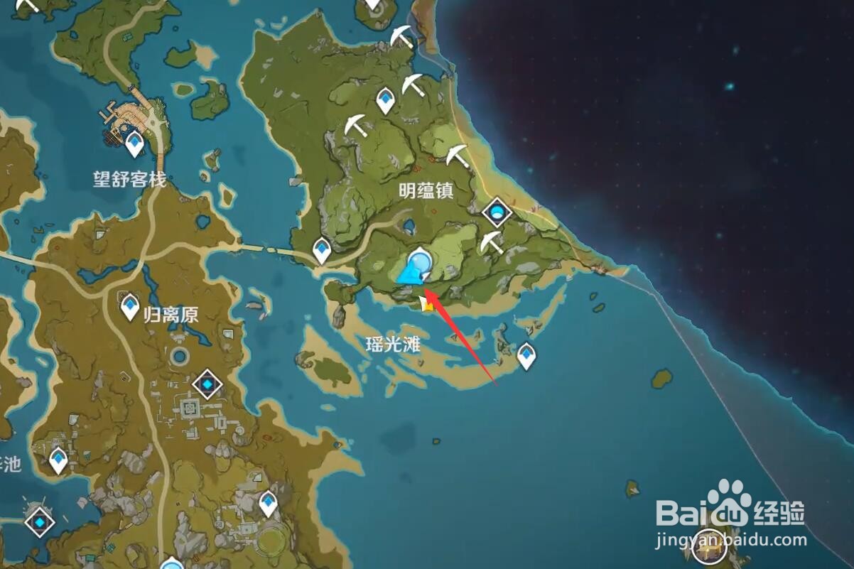 原神冒险家丹迪位置在哪