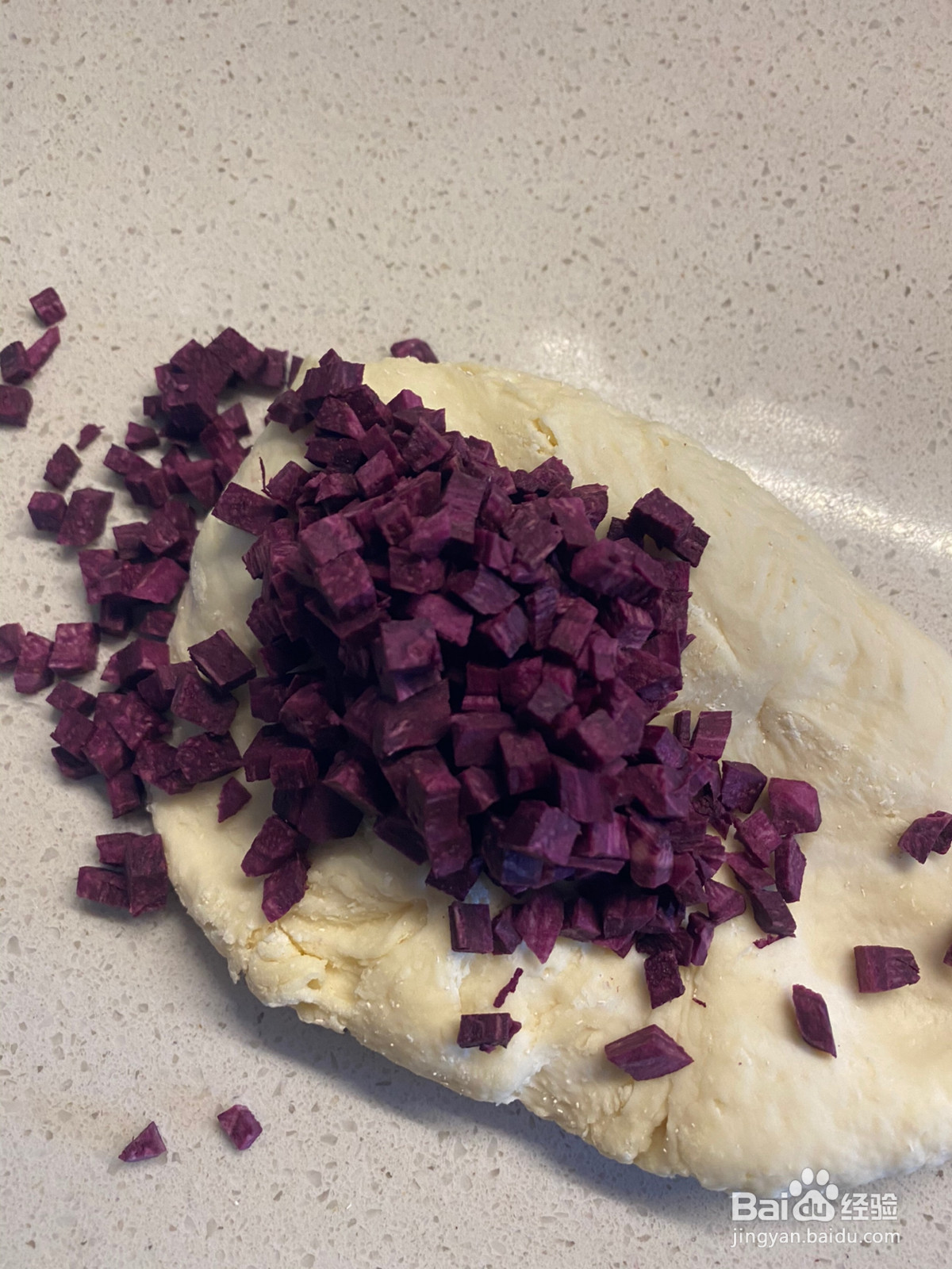 花样紫薯双色馒头的做法