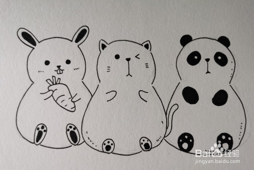 怎样画简笔画——三个好朋友