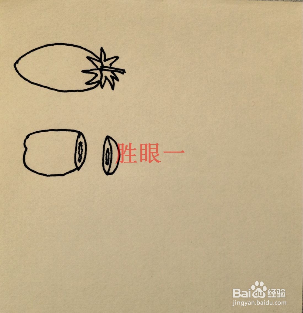 怎样画切开的小西红柿呢?