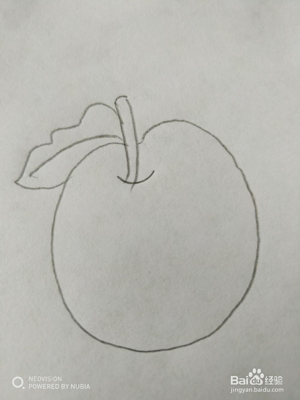 简单的苹果怎么画