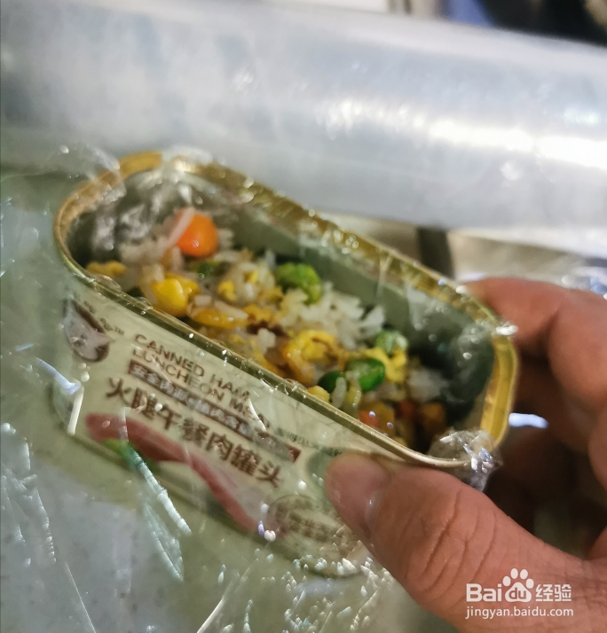 香香脆脆的午餐肉饭团