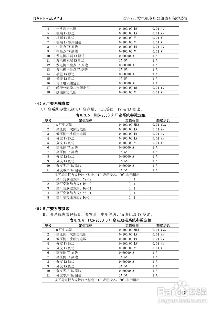 南瑞RCS-985G发电机变压器成套保护装置技术说明书:[14]
