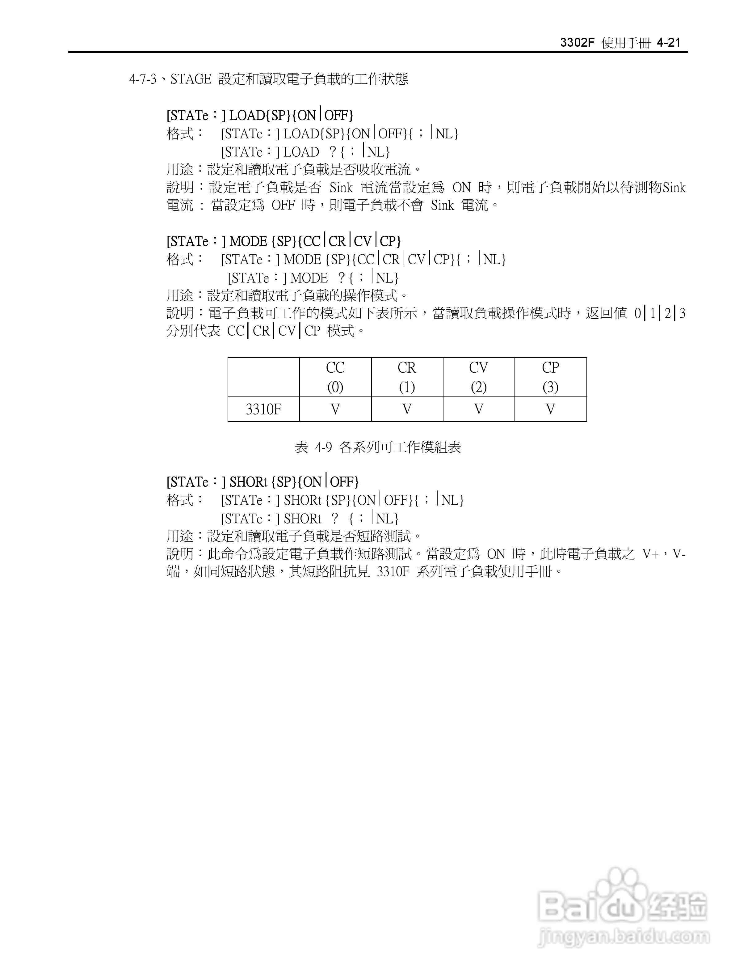 博计3302F单模组电子负载机框使用手册:[5]