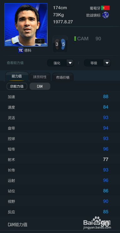 FIFA OL3长传最佳球员推荐（前腰篇）