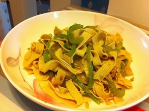 家常菜（尖椒豆腐皮）