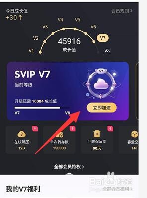 百度网盘会员等级明细在哪看?
