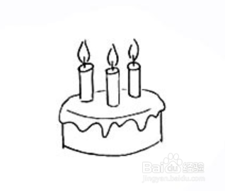 生日蛋糕简笔画