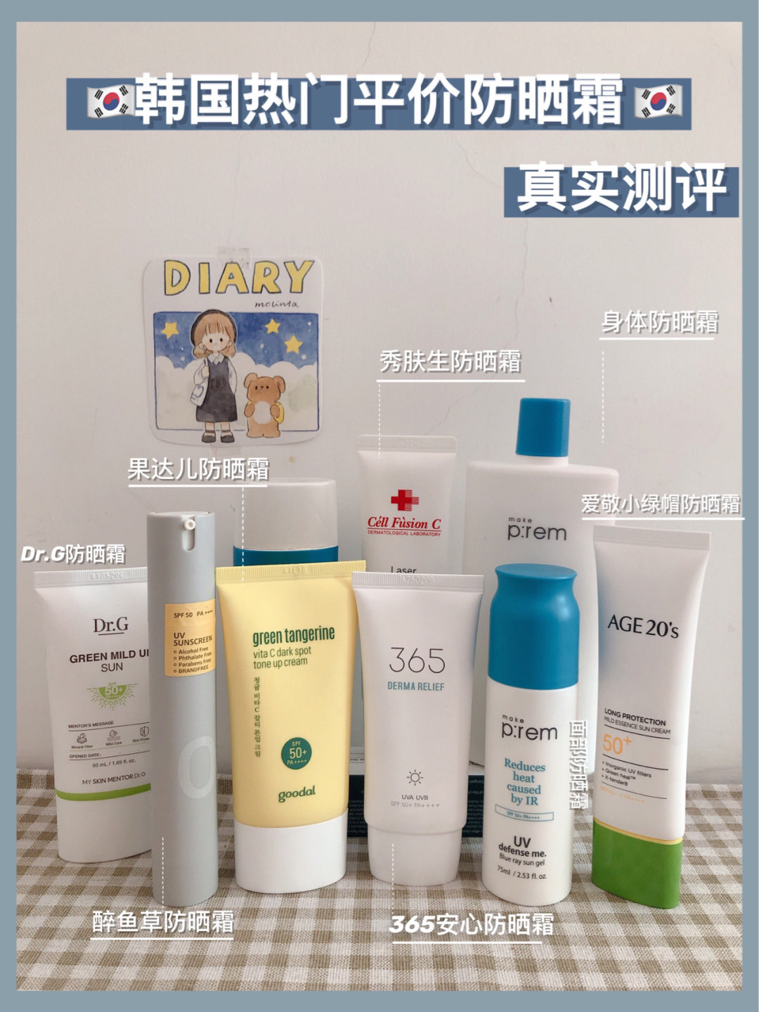 韩国女生真正爱用热门防晒霜合集·真实测评