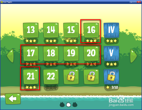 捣蛋猪PC中文版圣烛节第16到21关三星攻略
