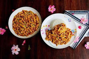 蚝油肉丝菌菇怎么做
