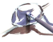 水粉画入门单个静物不锈钢勺子的画法教程