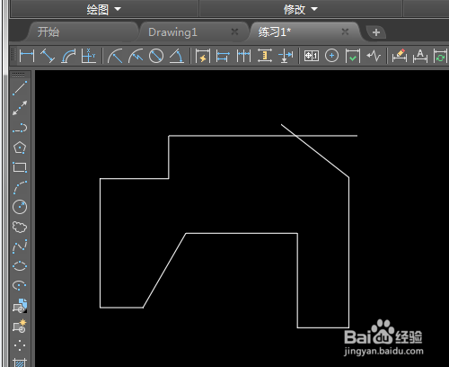 CAD2019怎样绘制有角度的图形