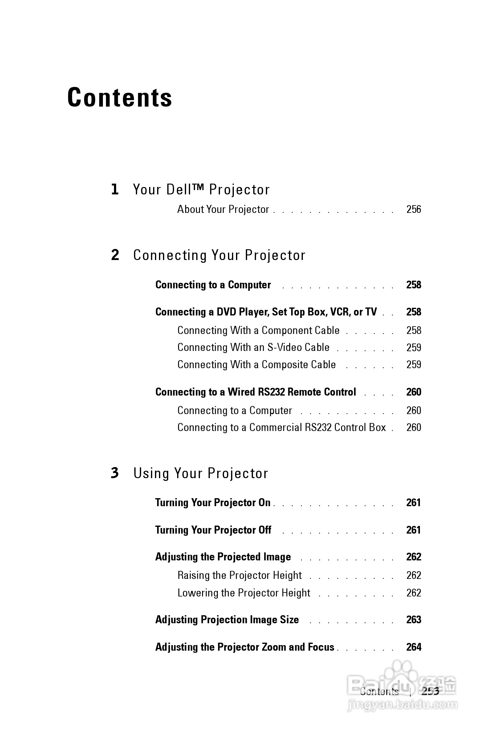DELL Dell 1200MP Projector投影机说明书:[26]