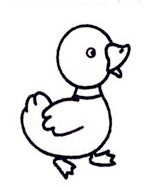 如何画只简单的小鸭子？