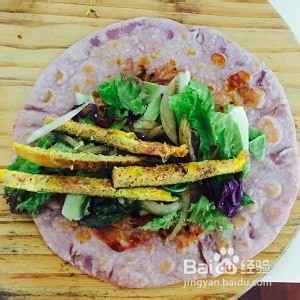 健康养生佳品牛排紫甘蓝卷饼的做法