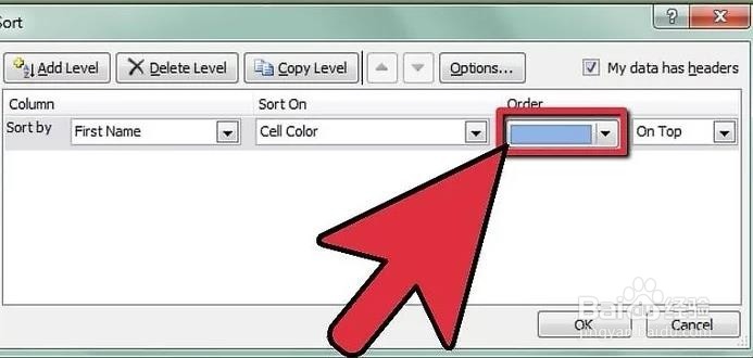 excel如何按颜色排序