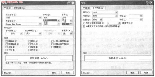 Word2007基础教程:“字体”对话框