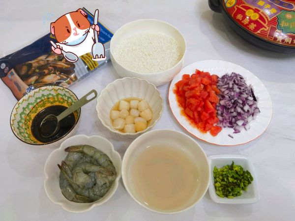 海鲜贻贝煲仔饭