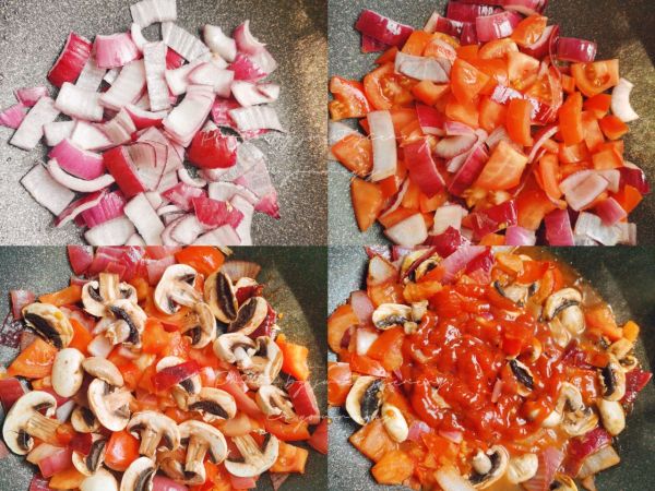 贻贝口蘑茄酱意面